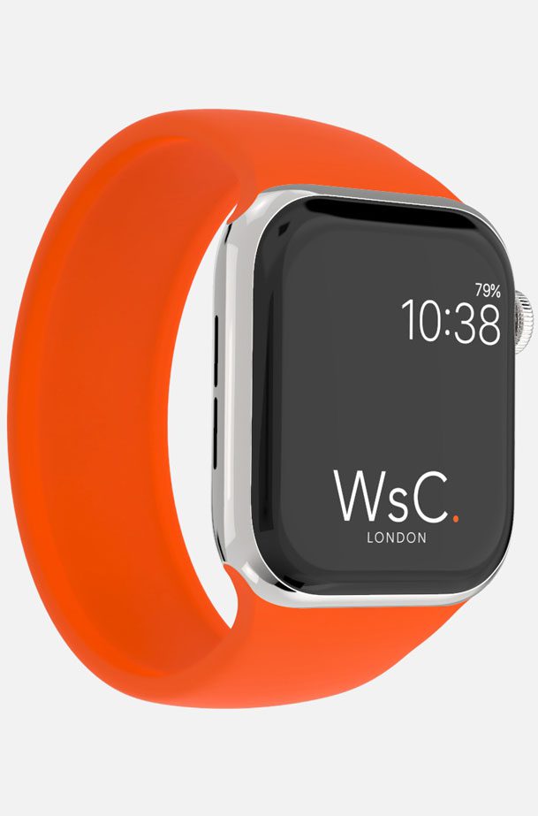 WsC® Silicone Solo Loop – Orange Apple Watch Strap