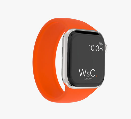 WsC® Silicone Solo Loop – Orange Apple Watch Strap