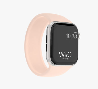 WsC® Silicone Solo Loop – Light Pink Apple Watch Strap