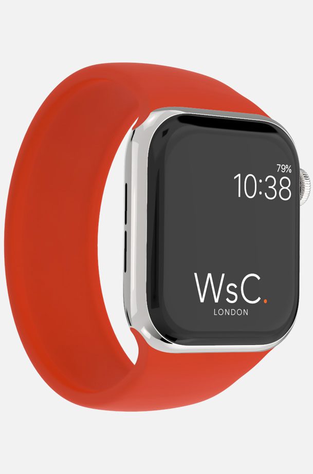 WsC® Silicone Solo Loop – Red Apple Watch Strap