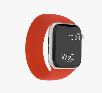 WsC® Silicone Solo Loop – Red Apple Watch Strap
