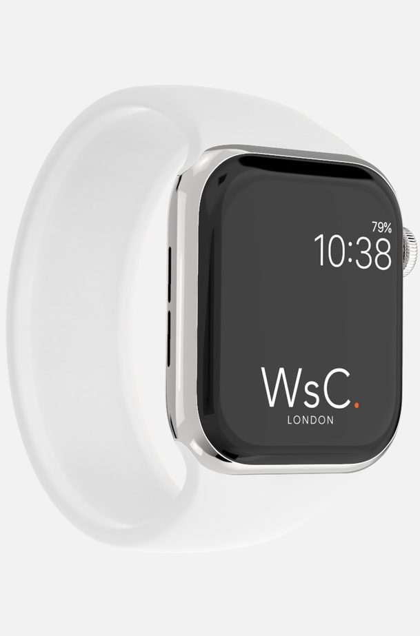 WsC® Silicone Solo Loop – White Apple Watch Strap