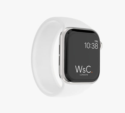 WsC® Silicone Solo Loop – White Apple Watch Strap