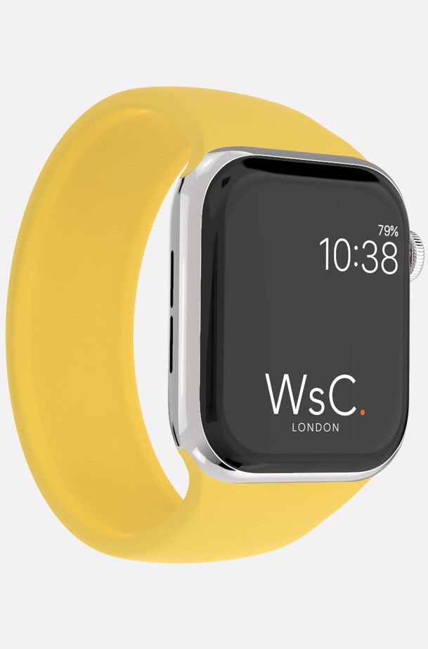 WsC® Silicone Solo Loop – Yellow Apple Watch Strap