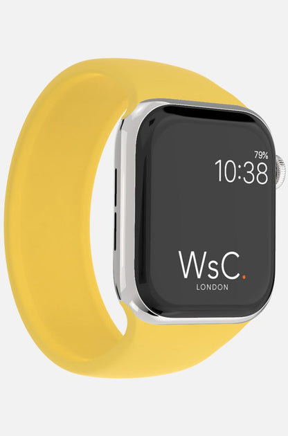 WsC® Silicone Solo Loop – Yellow Apple Watch Strap