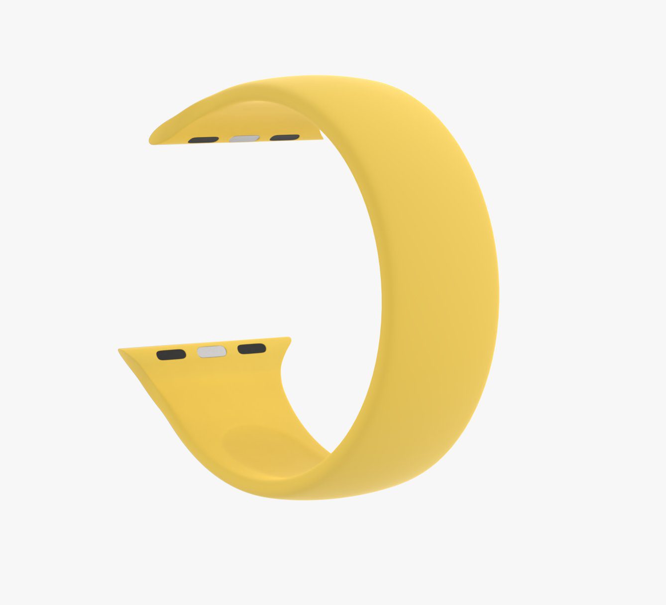 WsC® Silicone Solo Loop – Yellow Apple Watch Strap