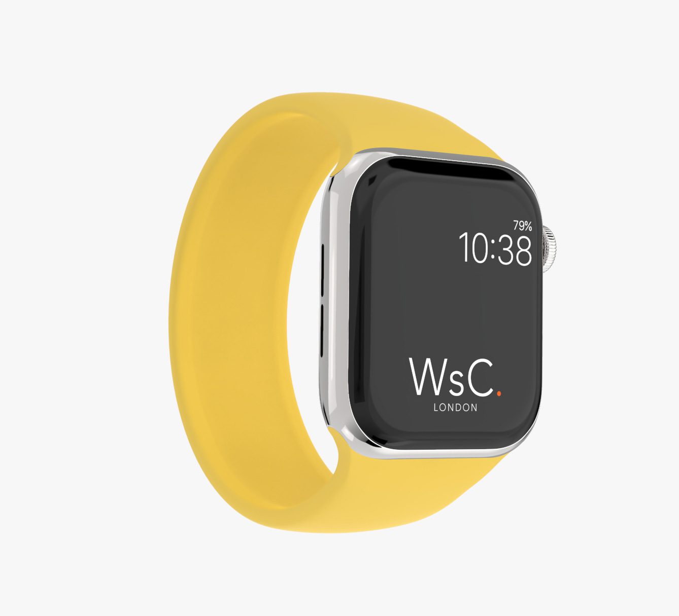 WsC® Silicone Solo Loop – Yellow Apple Watch Strap