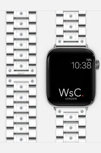WsC® Fury Silver - 1 Carat Diamond Apple Watch Strap