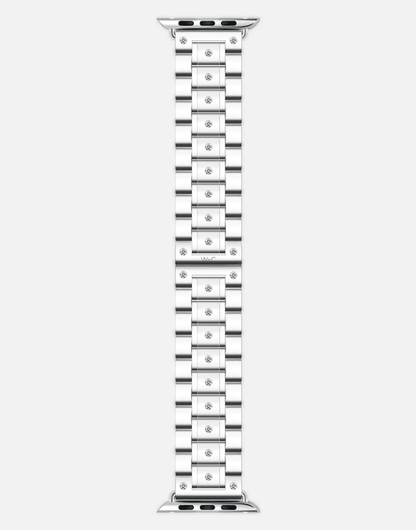 WsC® Fury Silver – 1 Carat Diamond Apple Watch Strap
