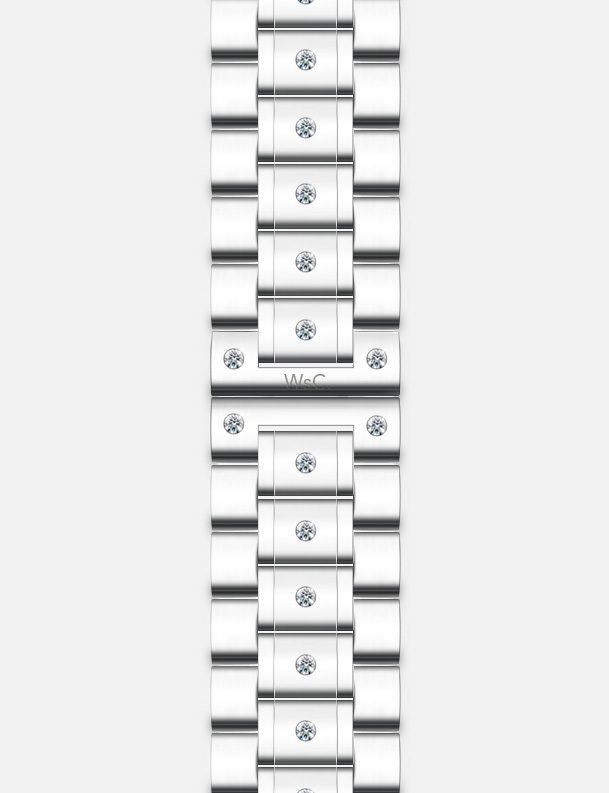 WsC® Fury Silver – 1 Carat Diamond Apple Watch Strap