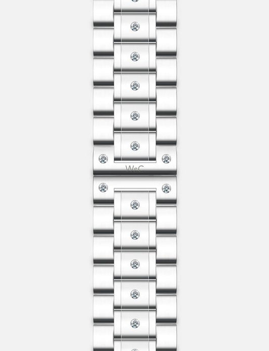 WsC® Fury Silver – 1 Carat Diamond Apple Watch Strap