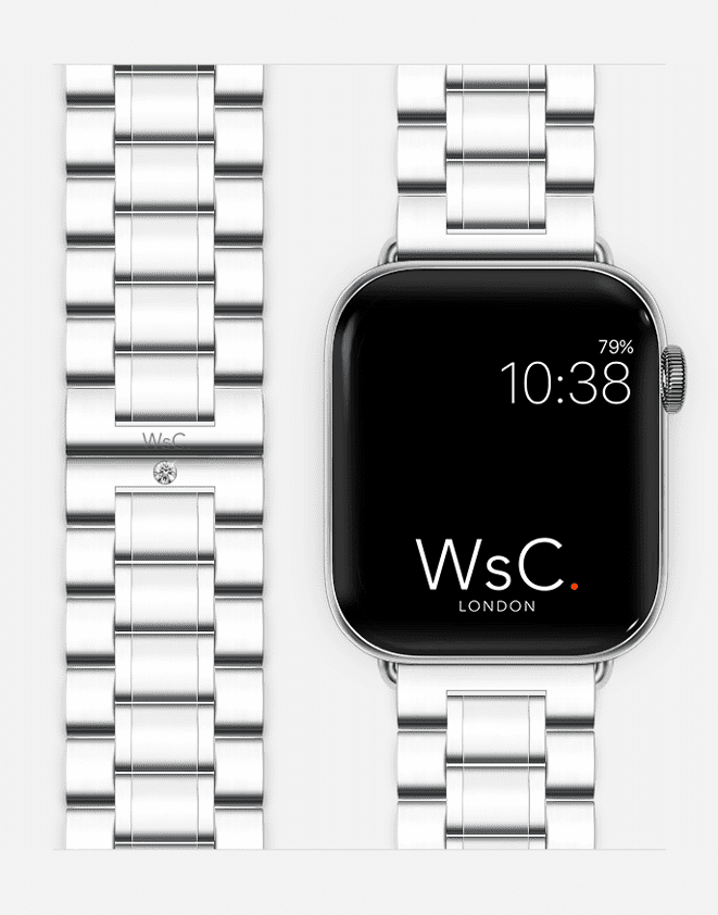 WsC® Fury Silver – Diamond Edition Apple Watch Strap