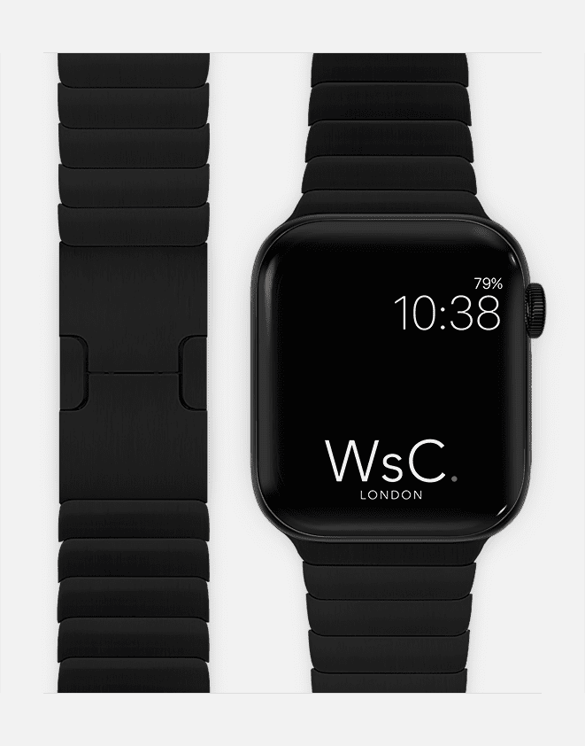 WsC® Link Bracelet – Space Black Apple Watch Strap