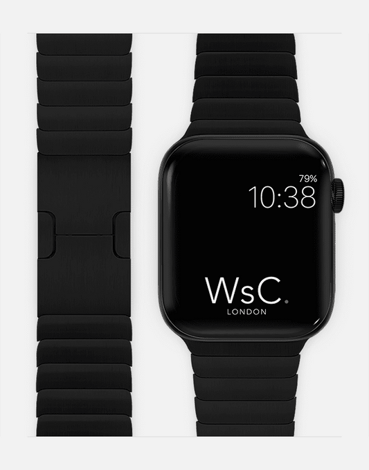 WsC® Link Bracelet – Space Black Apple Watch Strap