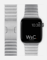 WsC® Link Bracelet – Silver Apple Watch Strap