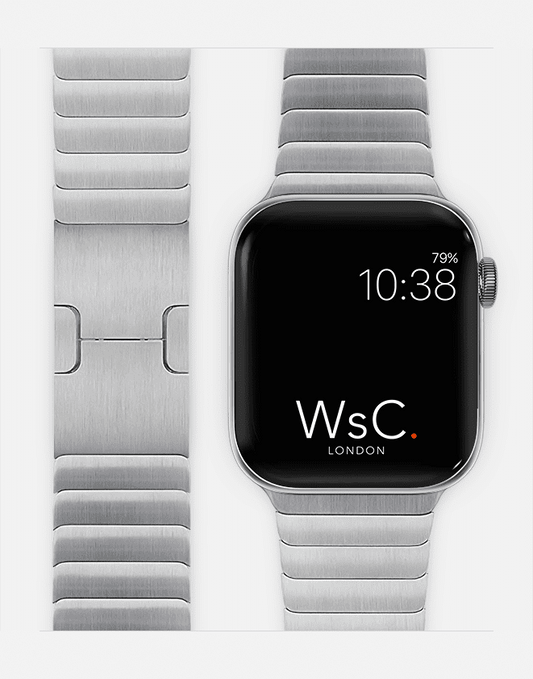 WsC® Link Bracelet – Silver Apple Watch Strap