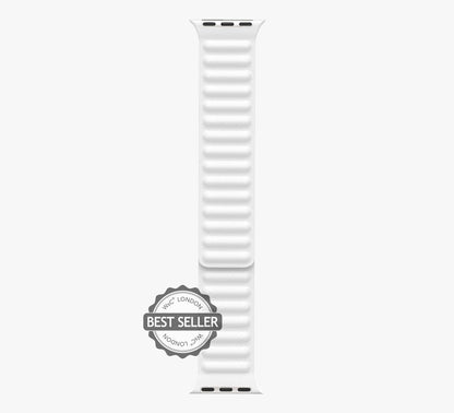 WsC® Leather Link – White Apple Watch Strap