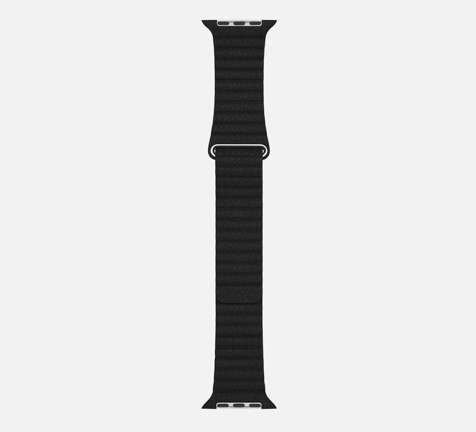 WsC® Leather Loop – Black Apple Watch Strap