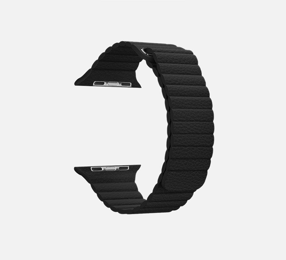 WsC® Leather Loop – Black Apple Watch Strap