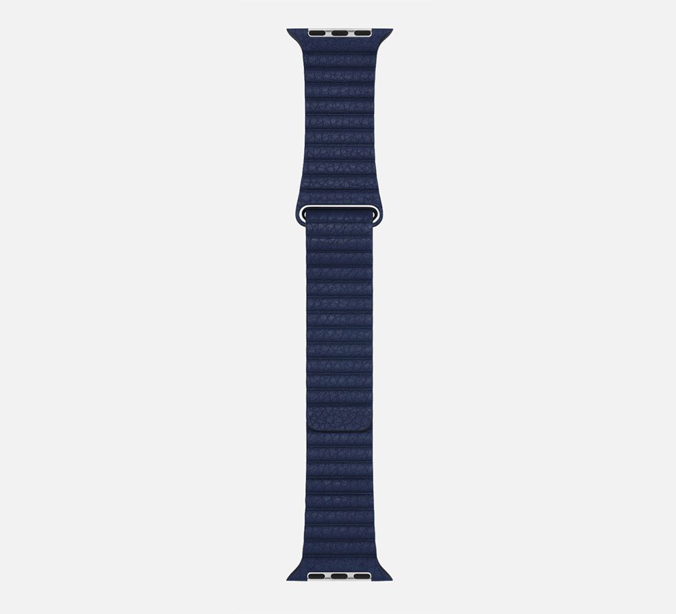 WsC® Leather Loop – Blue Apple Watch Strap