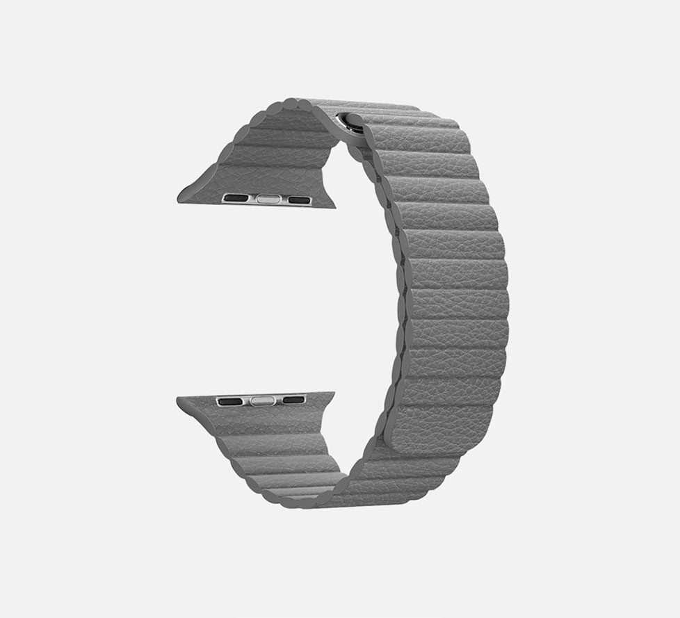 WsC® Leather Loop – Grey Apple Watch Strap