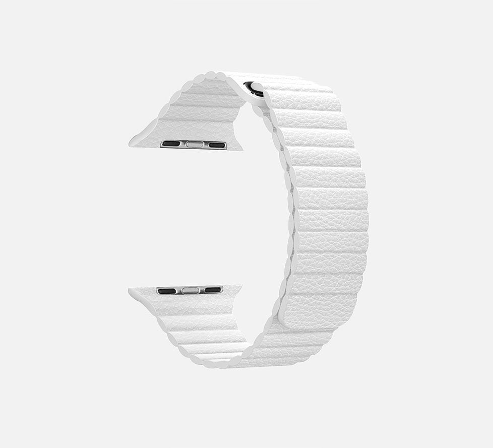 WsC® Leather Loop – White Apple Watch Strap