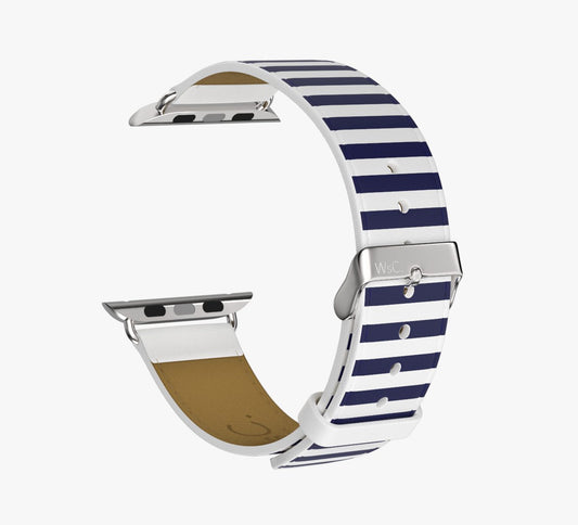WsC® Print Collection – Navy Stripes Apple Watch Strap
