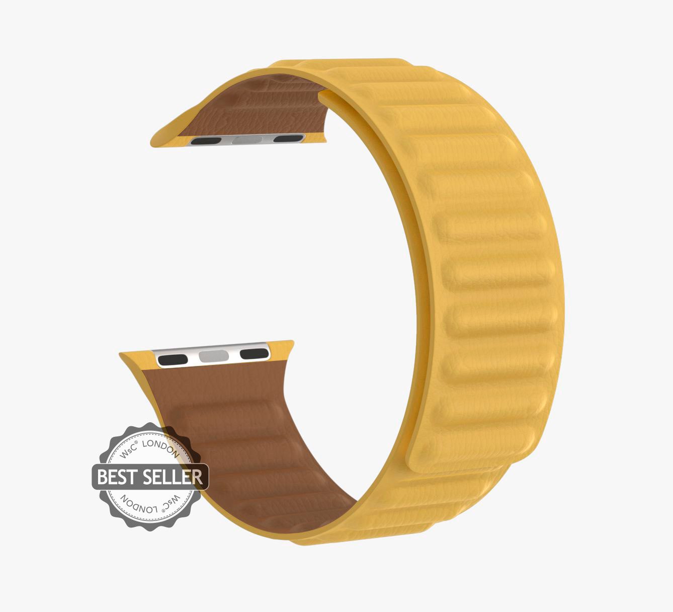 WsC® Leather Link – Butterscotch Yellow Apple Watch Strap