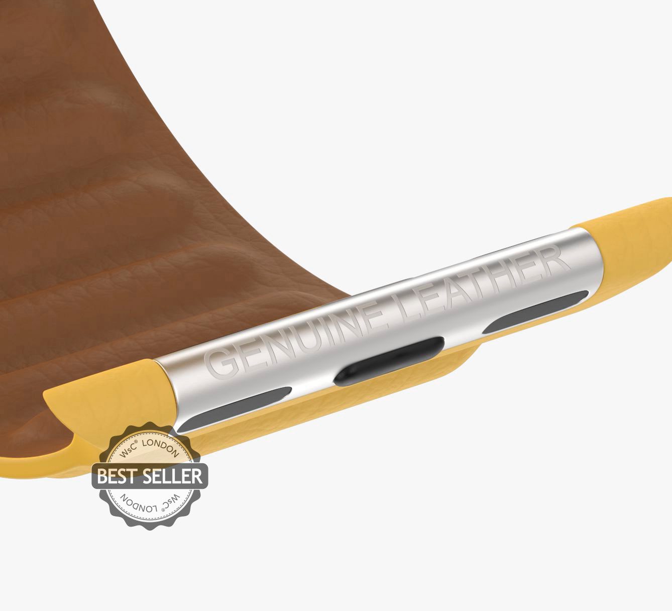 WsC® Leather Link – Butterscotch Yellow Apple Watch Strap
