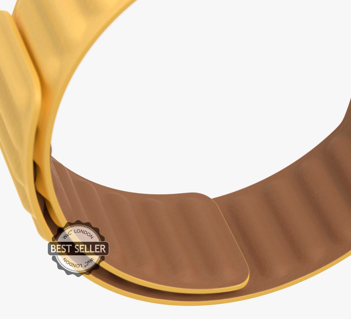 WsC® Leather Link – Butterscotch Yellow Apple Watch Strap
