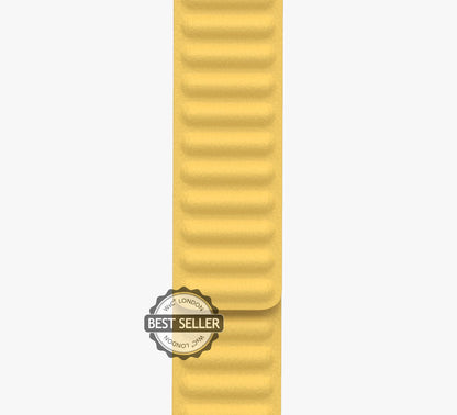 WsC® Leather Link – Butterscotch Yellow Apple Watch Strap