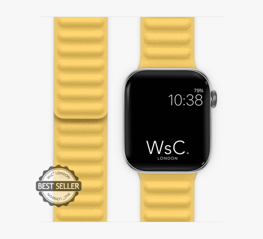 WsC® Leather Link – Butterscotch Yellow Apple Watch Strap