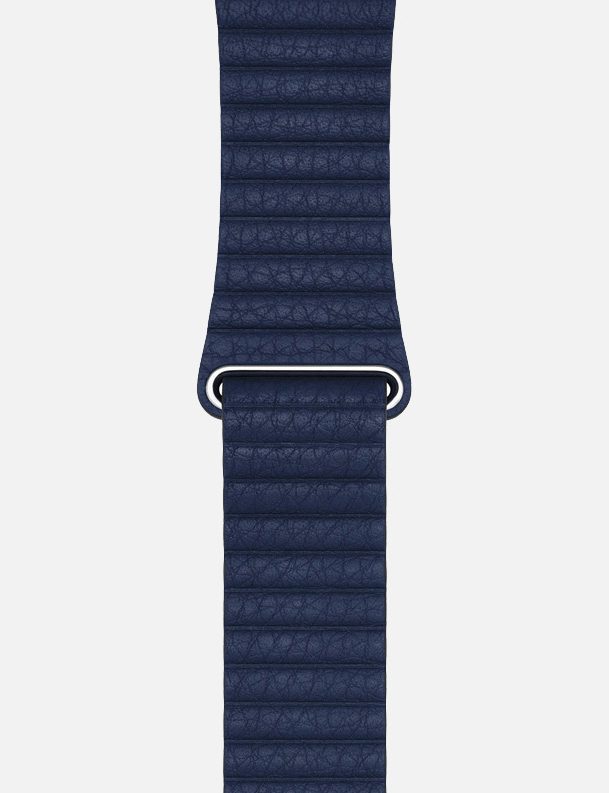 Blue WsC Leather Loop Apple Watch Strap Without Face