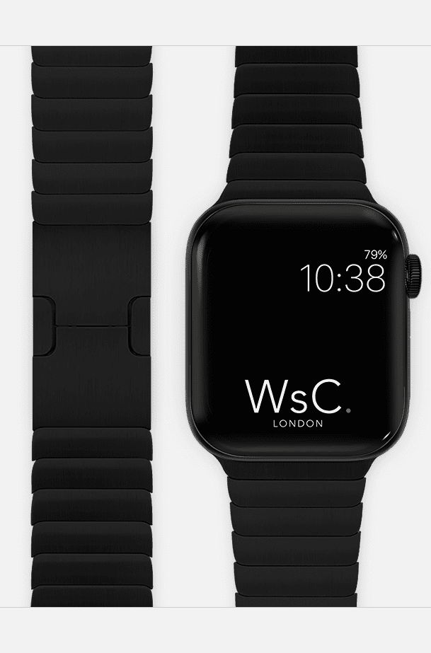 WsC Link Bracelet Apple Watch Strap - Black