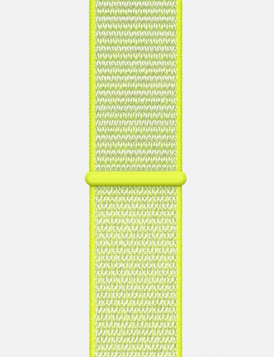 Nylon Velcro Sport Loop Apple Watch Strap Marathon Yellow