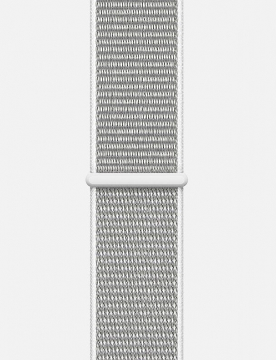 Nylon Velcro Sport Loop Apple Watch Strap White and Grey