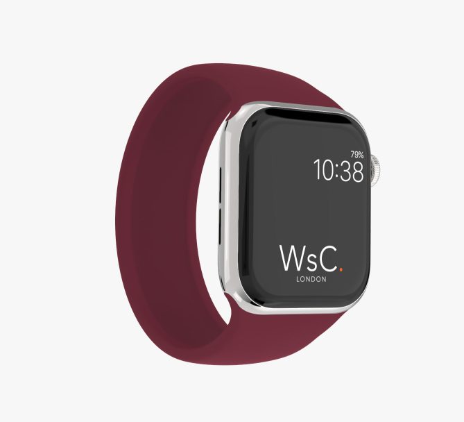Silicone Solo Loop Apple Watch Burgundy