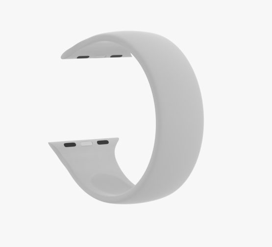 Silicone Solo Loop Apple Watch Grey Curved