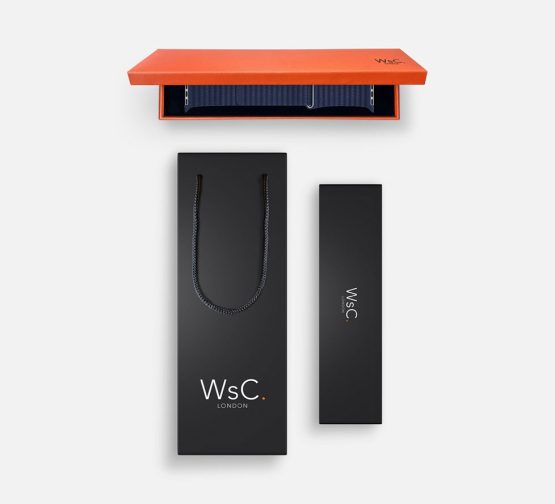 WsC Leather Loop Strap Blue Box and Bag