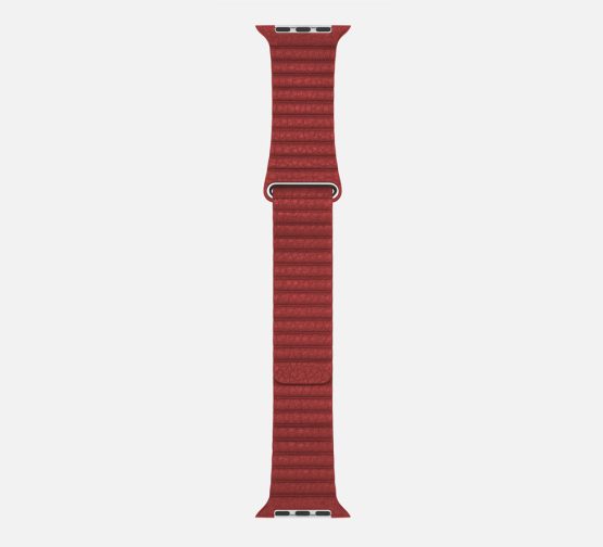 WsC Leather Loop Strap Red Long