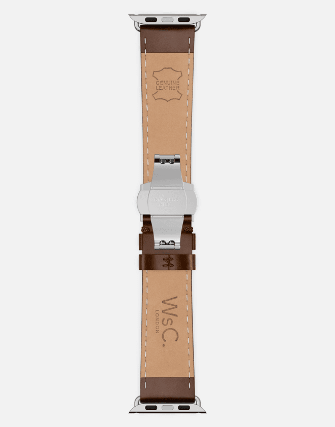 WSC Defiant - Brown Leather Apple Watch Strap (38/40/41/42/44/45mm)