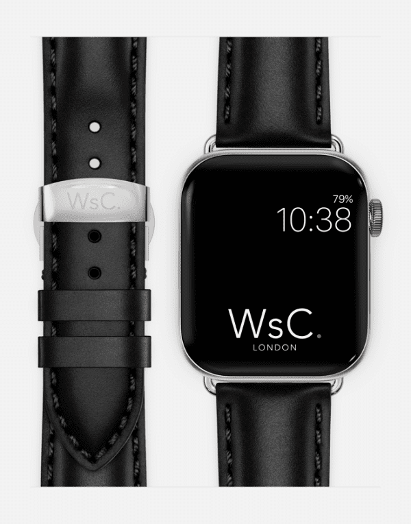 WsC® Defiant Leather Apple Watch Strap Black