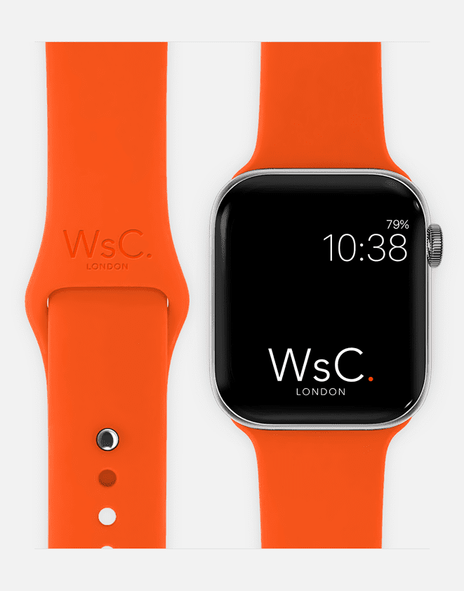 Apple Watch Sport Band Orange With Face