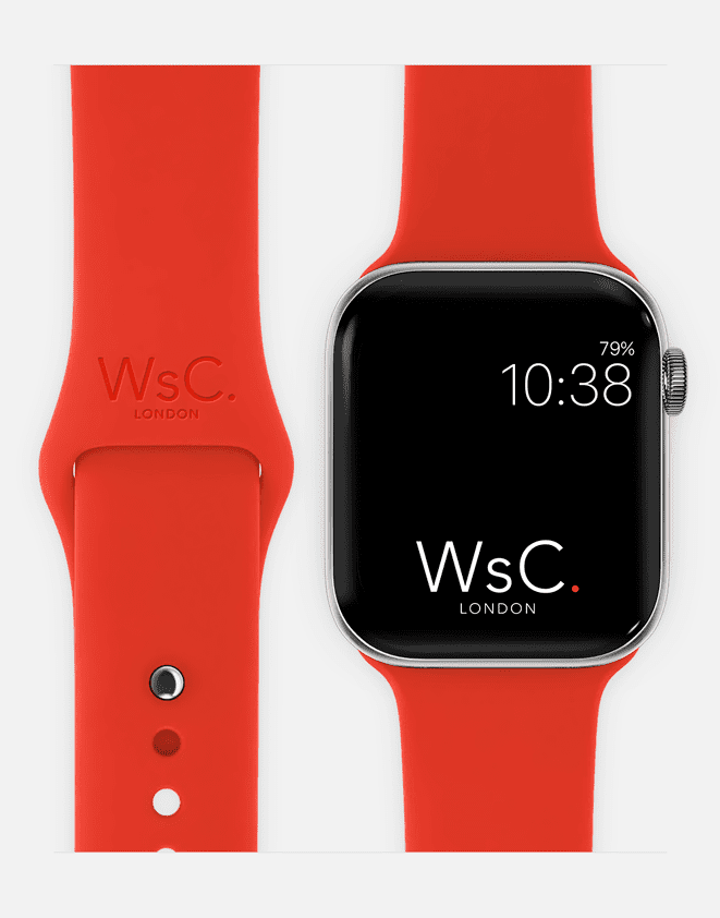 Apple Watch Sport Band Red With Face