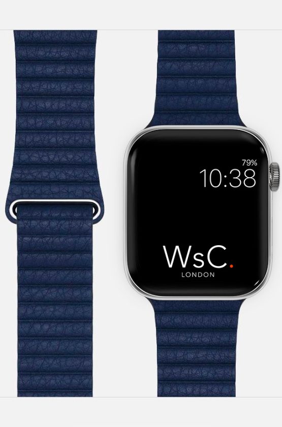 Blue Leather Loop Apple Watch Strap Category