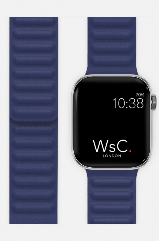 Category Leather Link Apple Watch Strap BLUE