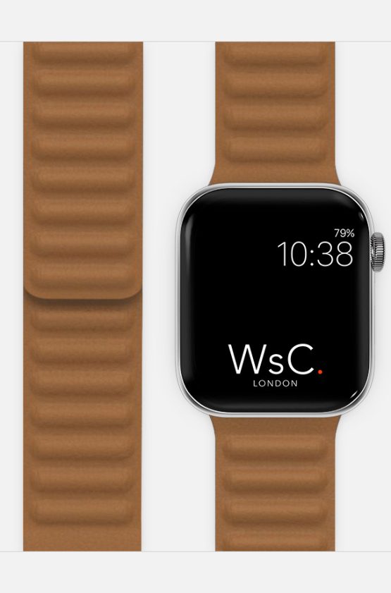 Category Leather Link Apple Watch Strap BROWN