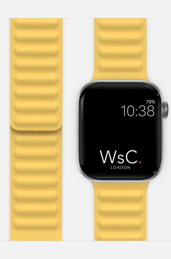 Category Leather Link Apple Watch Strap YELLOW