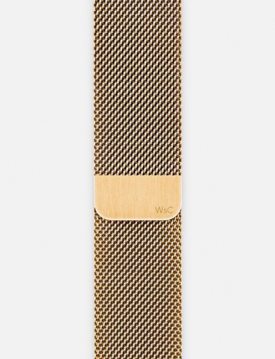 Gold WsC Mesh Loop Apple Watch Straps Without Face