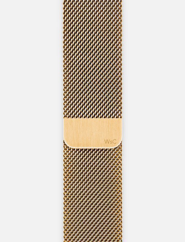 Gold WsC Mesh Loop Apple Watch Straps Without Face